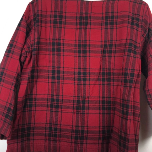 Madewell Top Herald Tee Curtis Small Plaid Cropped Boat Neck - Picture 7 of 7
